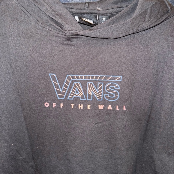 Vans NEW Black Graphic Print Hooded Long Sleeve Men’s Tee Size M - Picture 4 of 6